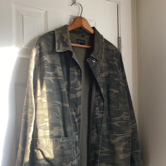 Topshop Camo Coat - Picture 5 of 6